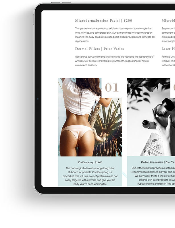 hawthorn creative hospitality marketing industries medical aesthetics content and email marketing squarespace mockup tablet left full adjusted