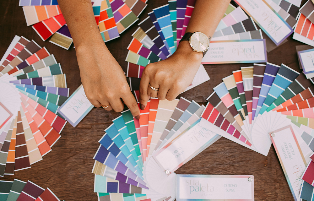 Hand selecting color palettes